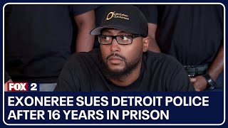 Exoneree sues Detroit Police after 16 years in prison [upl. by Kitrak]