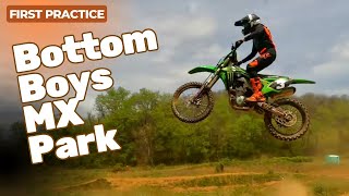 First Motocross Practice  Bottom Boys MX Park [upl. by Suhpoelc607]