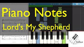 Piano Notes  The Lords My Shepherd Townend Easy [upl. by Syck]