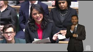 Rushanara Ali MP PMQs 10012024 [upl. by Hsaniva256]