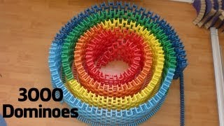 Big Domino wall spiral  3000 dominoes [upl. by Kalvin]