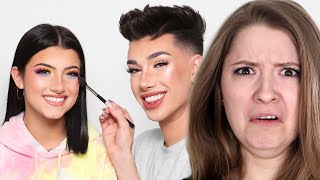 Doing Charli DAmelios Makeup by James Charles Reaction [upl. by Alikat658]