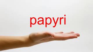 How to Pronounce papyri  American English [upl. by Quent]