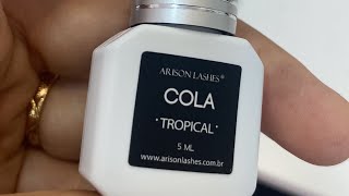 Melhor cola para cílios fio a fio e Tufinho  arisonlashes [upl. by Pennie650]