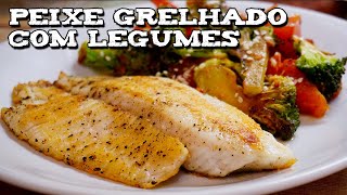 Como Fazer Peixe Grelhado Com Legumes [upl. by Farver380]