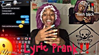 Lyric Prank On Toxic Ex Bf ‼️ Spicy 🌶️ come see dis bs😂 [upl. by Celine]