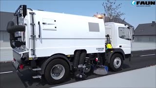 Balayeuse Faun Viajet  Animation  Street Sweeper Animation Kehrmaschine Street Cleaner [upl. by Zilvia]