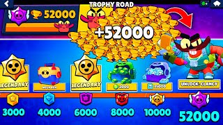 NONSTOP to 50000 TROPHIES Without Collecting TROPHY ROAD  New Legendary Brawlers  Brawl Stars [upl. by Stelle995]