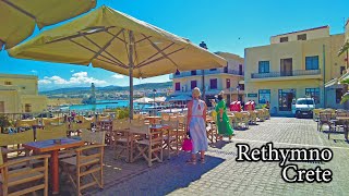 Finally Showing You Rethymno of Crete Again  4K Walking Tour [upl. by Nauqahs]