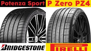 Bridgestone Potenza Sport vs Pirelli P Zero PZ4 [upl. by Enomad]