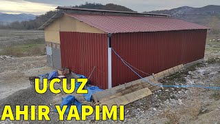 UCUZ AHIR YAPIMI hayvancılık büyükbaş inek dana besi ahıryapımı çiftlik [upl. by Nagel]