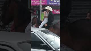 how to help someone to ride a horse in Cabalgata Tope Poas Alajuela [upl. by Esya]