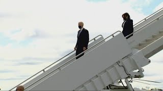 Biden Harris arrive in metro Atlanta at Dobbins Air Reserve Base [upl. by Anej]