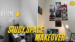 DIY Study Space Makeover 😝❤️  szdh aesthetic studymotivation [upl. by Idnek]