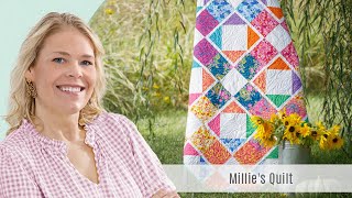 How to Make Millies Quilt  Free Quilting Tutorial [upl. by Liahus]