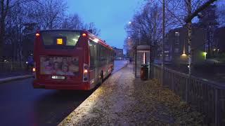 Sweden Stockholm bus 119 ride from Hässelby gård to Hässelby strand [upl. by Annaillil148]