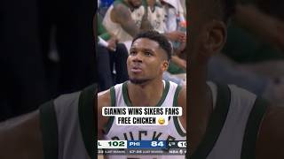 Giannis gave 76ers fans something to cheer for during their blowout loss to the Bucks 😂 [upl. by Aniaj651]