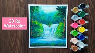 Drawing with 20 Rs watercolor  tutorial shorts [upl. by Kera9]