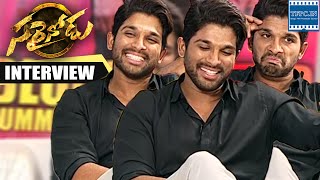 Allu Arjun Interview About Sarrainodu Success  TFPC [upl. by Jeffy]