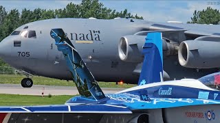 CC 117 Globemaster III TAKEOFF and STUNTS During RCAF Century Celebration [upl. by Ispep]