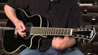 Washburn WCG187CE Comfort Select 7string Acousticelectric Guitar Demo by Sweetwater Sound [upl. by Ku478]