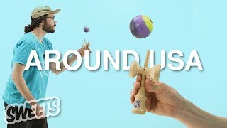 How to do AROUND USA  Kendama Trick Tutorial  Sweets Kendamas [upl. by Airemahs558]