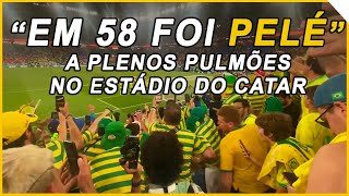 EM 58 FOI PELÉ TORCIDA DO BRASIL NO ESTÁDIO EM DOHA NA COPA DO CATAR [upl. by Aleka]