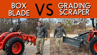 Box Blade vs Grading Scraper [upl. by Rehctaht]