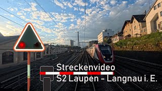 Führerstandsmitfahrt  cab ride S2 Laupen  Langnau i E [upl. by Hoon]