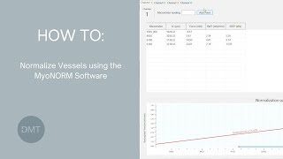 How To  Normalize Vessels  MyoNORM [upl. by Nagrom]