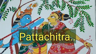 Pattachitra Painting  Pattachitra Radha Krishna Painting  Odisha Folk Art [upl. by Augy445]