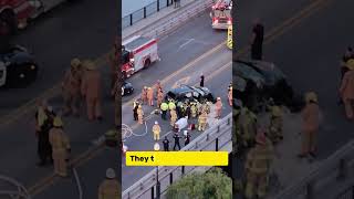 Shocking Accident on Laval Bridge  Caught on Camera shorts accidentnews car canada [upl. by Eromle568]