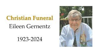 Christian Funeral of Eileen Gernentz 19232024 on Oct 31 2023 [upl. by Chessy]