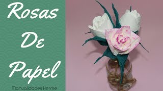 Como hacer rosas de papel [upl. by Ibmat148]