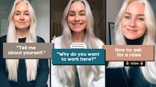 COMPILATION  TikTok Job Interview Tips amp Examples  erinmcgoff [upl. by Bray]