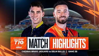 2024 Abu Dhabi T10 I Match 26 Highlights Delhi Bulls vs Chennai Brave Jaguars  Season 8 [upl. by Nae9]