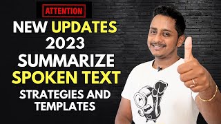 New Updates 2023  PTE Summarize Spoken Text Strategies and Templates  Skills PTE Academic [upl. by Mahsih]