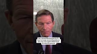 Blumenthal says he knows several Republicans who would vote against Gaetz for AG shorts [upl. by Annoek]