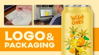 Designing a Beverage Brand  Logo and Packaging Design Process [upl. by Ramsey]