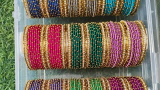 trending metal bangles with pricesmetalbangles returngift silkthreadbangles [upl. by Latyrc]