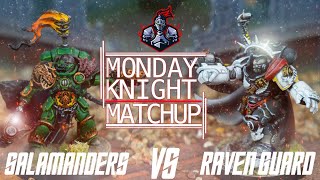 Salamanders vs Raven Guard Warhammer 40k Battle Report  Monday Knight Matchup [upl. by Wanda]