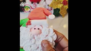 DIY Clay Santa Ornament for Christmas Decor 🎅✨  Easy Christmas Craft shorts christmasdecoration [upl. by Remmos]