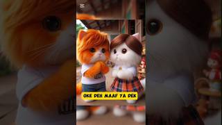 Anak kucing berantem ⁉️kucing funny feedshorts [upl. by Michaela]