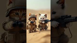 Cute baby army fofos militares cutebaby cutecats miau babydance meow piu army [upl. by Arataj]