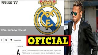 COMUNICADO OFICIAL REAL MADRID NO FICHARÁ a NEYMAR FICHARON OTRO BRASILEÑO [upl. by Lednew105]