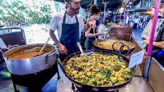 Vegetarian Indian Food Seen and Tasted in Borough Market London Street Food [upl. by Sven]