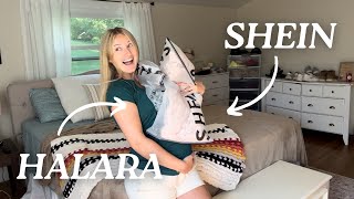 MATERNITY CLOTHES HAUL  SHEIN and Halara tryon [upl. by Dnalevelc518]