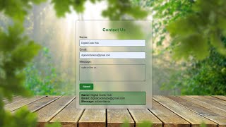 How to create a modern responsive contact us page using html css javascript webdevelopment [upl. by Scharaga]