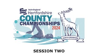 Swim England Hertfordshire County Championships 2024  Session Two [upl. by Nyvar]