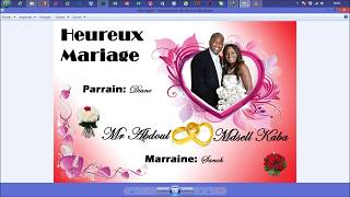 Montage Carte Mariage Photoshop [upl. by Asinla]